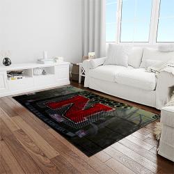 NCAA Nebraska Cornhuskers College Sport Basketball And Foolball Team Logo Rectangle Area Rug NCS14