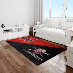 NCAA Nebraska Cornhuskers College Sport Basketball And Foolball Team Logo Rectangle Area Rug NCS24