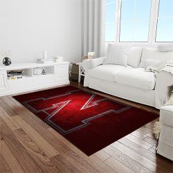 NCAA Nebraska Cornhuskers College Sport Basketball And Foolball Team Logo Rectangle Area Rug NCS37