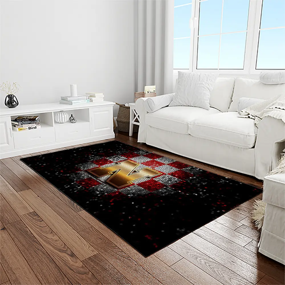NCAA Nebraska Cornhuskers College Sport Basketball And Foolball Team Logo Rectangle Area Rug NCS38