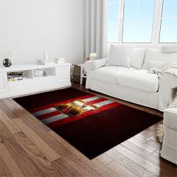NCAA Nebraska Cornhuskers College Sport Basketball And Foolball Team Logo Rectangle Area Rug NCS39