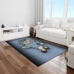 NCAA North Carolina Tar Heels College Sport Basketball And Foolball Team Logo Rectangle Area Rug NCTH09