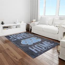 NCAA North Carolina Tar Heels College Sport Basketball And Foolball Team Logo Rectangle Area Rug NCTH10