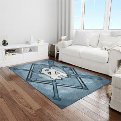 NCAA North Carolina Tar Heels College Sport Basketball And Foolball Team Logo Rectangle Area Rug NCTH24