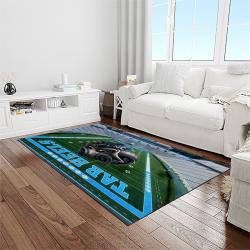 NCAA North Carolina Tar Heels College Sport Basketball And Foolball Team Logo Rectangle Area Rug NCTH31