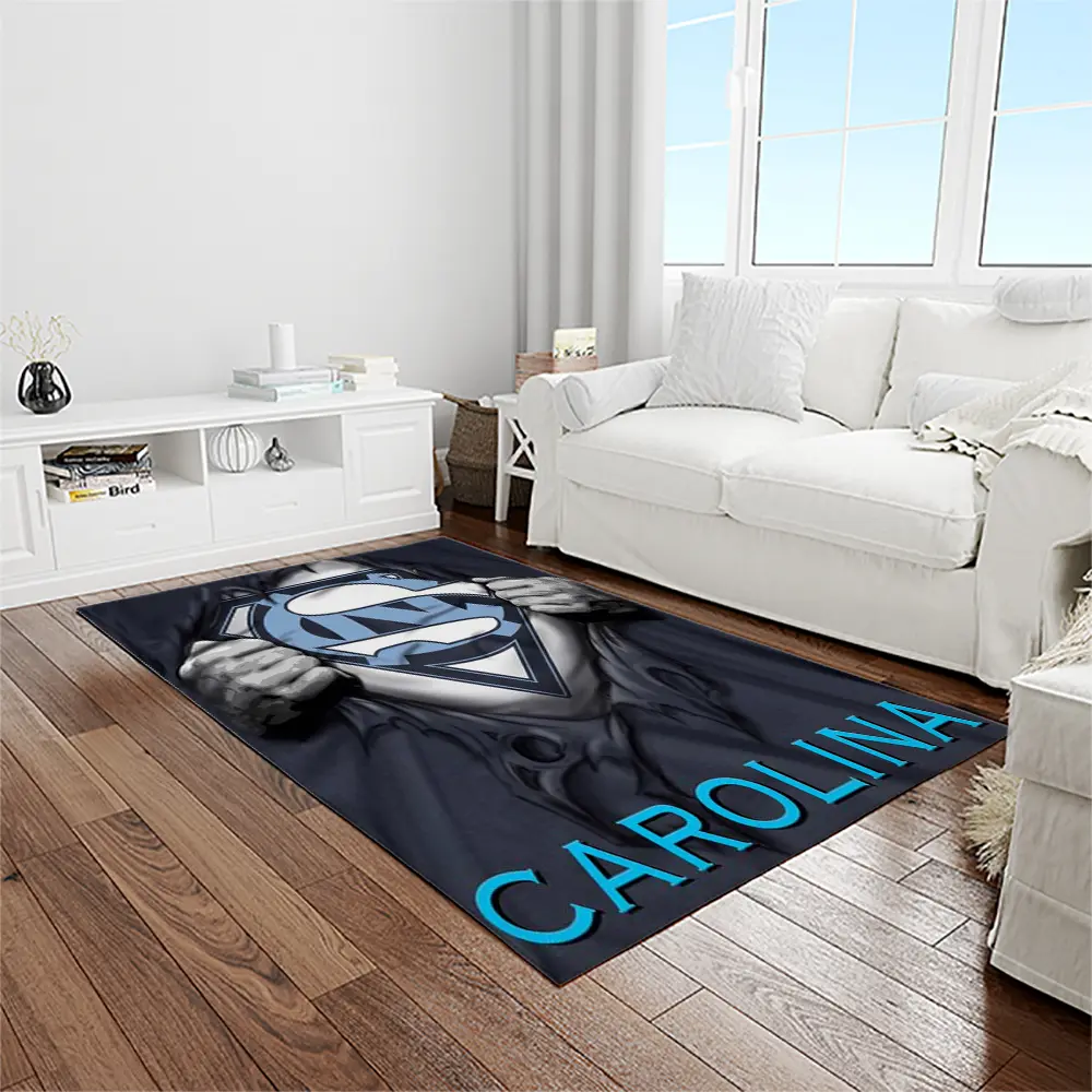 NCAA North Carolina Tar Heels College Sport Basketball And Foolball Team Logo Rectangle Area Rug NCTH32