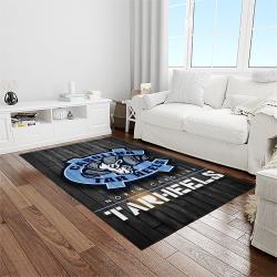 NCAA North Carolina Tar Heels College Sport Basketball And Foolball Team Logo Rectangle Area Rug NCTH43