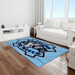 NCAA North Carolina Tar Heels College Sport Basketball And Foolball Team Logo Rectangle Area Rug NCTH45