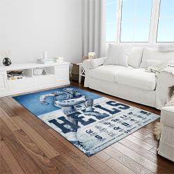 NCAA North Carolina Tar Heels College Sport Basketball And Foolball Team Logo Rectangle Area Rug NCTH47