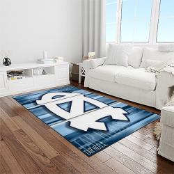 NCAA North Carolina Tar Heels College Sport Basketball And Foolball Team Logo Rectangle Area Rug NCTH49