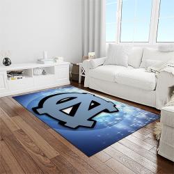 NCAA North Carolina Tar Heels College Sport Basketball And Foolball Team Logo Rectangle Area Rug NCTH60