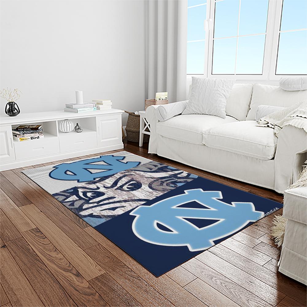 NCAA North Carolina Tar Heels College Sport Basketball And Foolball Team Logo Rectangle Area Rug NCTH68