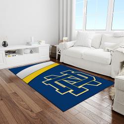 NCAA Notre Dame Fighting Sport Basketball And Foolball Team Logo Rectangle Area Rug NDF01