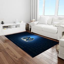 NCAA Notre Dame Fighting Sport Basketball And Foolball Team Logo Rectangle Area Rug NDF06