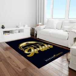 NCAA Notre Dame Fighting Sport Basketball And Foolball Team Logo Rectangle Area Rug NDF10