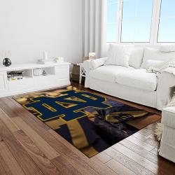 NCAA Notre Dame Fighting Sport Basketball And Foolball Team Logo Rectangle Area Rug NDF13