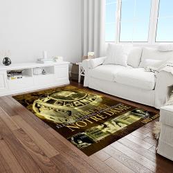NCAA Notre Dame Fighting Sport Basketball And Foolball Team Logo Rectangle Area Rug NDF15
