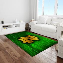 NCAA Notre Dame Fighting Sport Basketball And Foolball Team Logo Rectangle Area Rug NDF17
