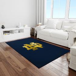 NCAA Notre Dame Fighting Sport Basketball And Foolball Team Logo Rectangle Area Rug NDF20