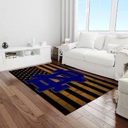 NCAA Notre Dame Fighting Sport Basketball And Foolball Team Logo Rectangle Area Rug NDF22