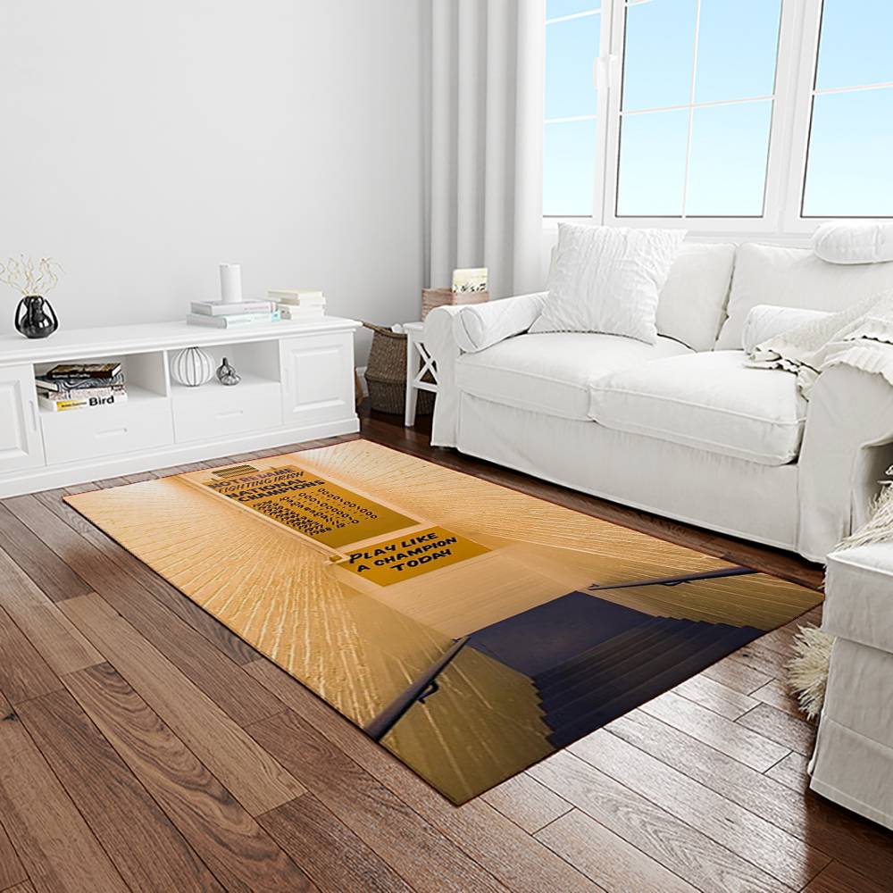 NCAA Notre Dame Fighting Sport Basketball And Foolball Team Logo Rectangle Area Rug NDF23