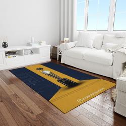 NCAA Notre Dame Fighting Sport Basketball And Foolball Team Logo Rectangle Area Rug NDF24