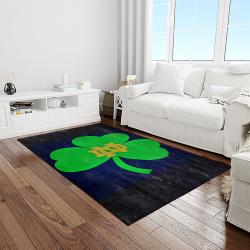 NCAA Notre Dame Fighting Sport Basketball And Foolball Team Logo Rectangle Area Rug NDF26