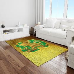 NCAA Notre Dame Fighting Sport Basketball And Foolball Team Logo Rectangle Area Rug NDF30