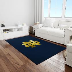 NCAA Notre Dame Fighting Sport Basketball And Foolball Team Logo Rectangle Area Rug NDF31