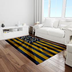 NCAA Notre Dame Fighting Sport Basketball And Foolball Team Logo Rectangle Area Rug NDF36