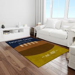NCAA Notre Dame Fighting Sport Basketball And Foolball Team Logo Rectangle Area Rug NDF38