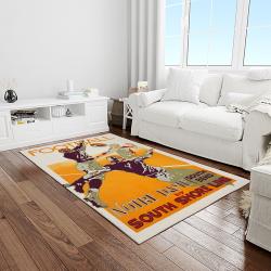 NCAA Notre Dame Fighting Sport Basketball And Foolball Team Logo Rectangle Area Rug NDF42