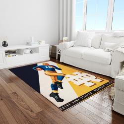NCAA Notre Dame Fighting Sport Basketball And Foolball Team Logo Rectangle Area Rug NDF46