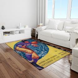 NCAA Notre Dame Fighting Sport Basketball And Foolball Team Logo Rectangle Area Rug NDF47