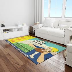 NCAA Notre Dame Fighting Sport Basketball And Foolball Team Logo Rectangle Area Rug NDF54