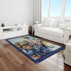 NCAA Notre Dame Fighting Sport Basketball And Foolball Team Logo Rectangle Area Rug NDF56