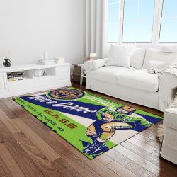 NCAA Notre Dame Fighting Sport Basketball And Foolball Team Logo Rectangle Area Rug NDF59