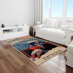 NCAA Notre Dame Fighting Sport Basketball And Foolball Team Logo Rectangle Area Rug NDF60