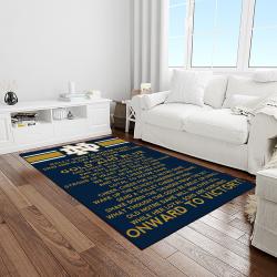 NCAA Notre Dame Fighting Sport Basketball And Foolball Team Logo Rectangle Area Rug NDF62