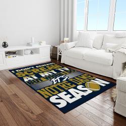 NCAA Notre Dame Fighting Sport Basketball And Foolball Team Logo Rectangle Area Rug NDF63