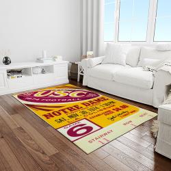 NCAA Notre Dame Fighting Sport Basketball And Foolball Team Logo Rectangle Area Rug NDF68