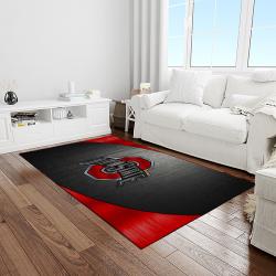 NCAA Ohio State Buckeyes College Sport Basketball And Foolball Team Logo Rectangle Area Rug OSB03