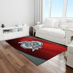 NCAA Ohio State Buckeyes College Sport Basketball And Foolball Team Logo Rectangle Area Rug OSB06