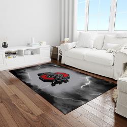 NCAA Ohio State Buckeyes College Sport Basketball And Foolball Team Logo Rectangle Area Rug OSB16