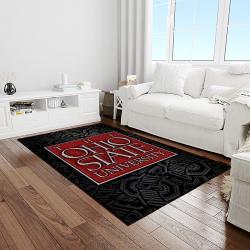 NCAA Ohio State Buckeyes College Sport Basketball And Foolball Team Logo Rectangle Area Rug OSB36