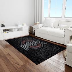 NCAA Ohio State Buckeyes College Sport Basketball And Foolball Team Logo Rectangle Area Rug OSB37