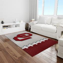 NCAA Oklahoma Sooners Sport Basketball And Foolball Team Logo Rectangle Area Rug OS01