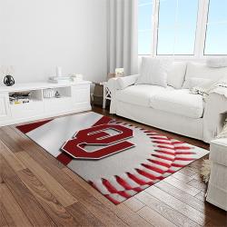 NCAA Oklahoma Sooners Sport Basketball And Foolball Team Logo Rectangle Area Rug OS03