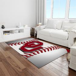 NCAA Oklahoma Sooners Sport Basketball And Foolball Team Logo Rectangle Area Rug OS05