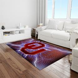 NCAA Oklahoma Sooners Sport Basketball And Foolball Team Logo Rectangle Area Rug OS10